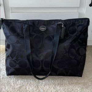 Coach Black Signature Tote Bag